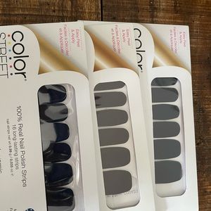 Colorstreet- lot of 3 dark solids. Retired US Navy